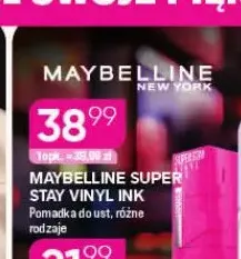 Pomadka do ust Maybelline Super Stay Vinyl Ink promocja w Drogerie Koliber