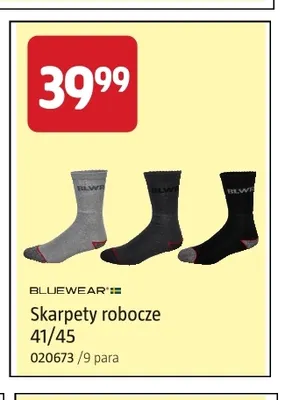 Skarpety robocze 41/45 9-pak Bluewear promocja w Jula