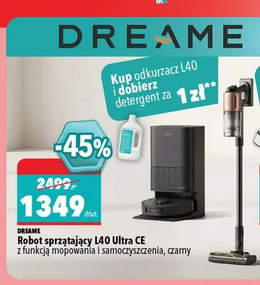 Robot sprzątający Dreame L40 Ultra CE czarny promocja w Biedronka Home