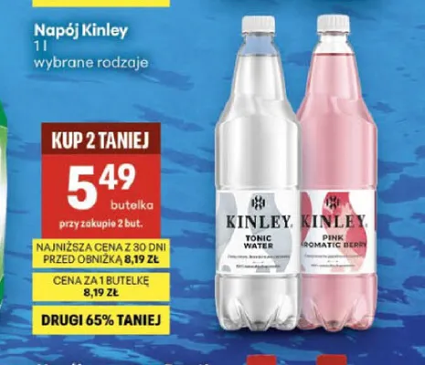 Napój Kinley Pink Aromatic Berry promocja w Delikatesy Centrum