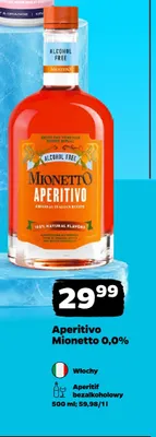 Aperitif bezalkoholowy Mionetto Aperitivo 0,0% promocja w Netto