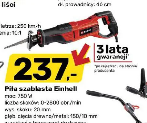 Piła szablasta Einhell promocja w Bricomarche