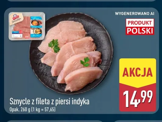 Sznycle z fileta z piersi indyka promocja w Aldi