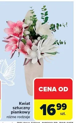 Kwiat sztuczny piankowy różne rodzaje promocja w Carrefour