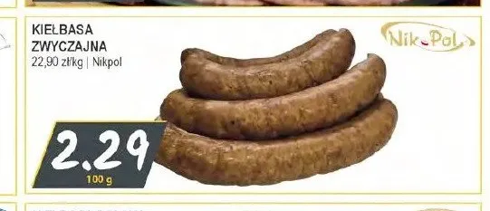 Kiełbasa Zwyczajna Nik-Pol promocja w Słoneczko