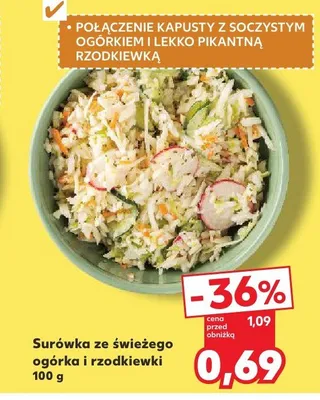 Surówka ze świeżego ogórka i rzodkiewki promocja w Kaufland