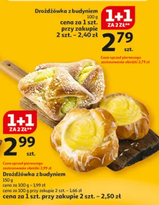 Drożdżówka z budyniem promocja w Auchan