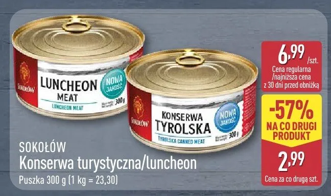 Konserwa turystyczna/luncheon Sokołów promocja w Aldi