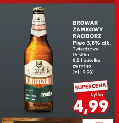 Piwo Browar Zamkowy Racibórz Twierdzowe Desítka promocja w Kaufland