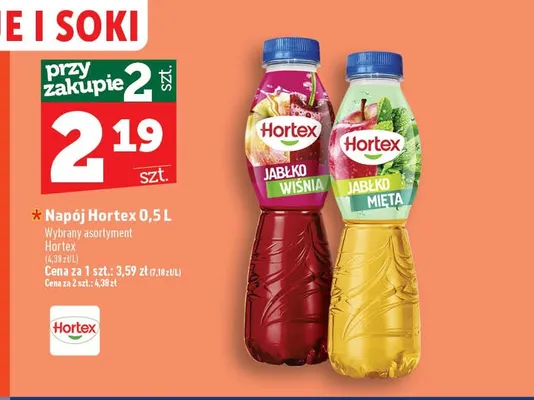 Napój Hortex Jabłko Mięta promocja w TOPAZ