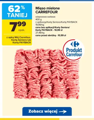 Mięso mielone wieprzowo-wołowe CARREFOUR promocja w Carrefour