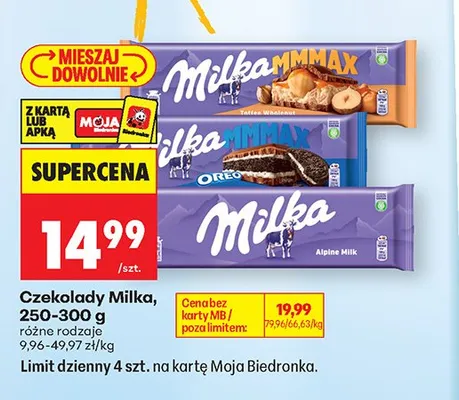 Czekolada Milka Alpine Milk promocja w Biedronka