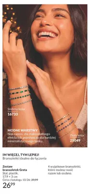 Zestaw bransoletek Greta promocja w AVON