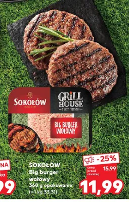 Big burger wołowy Sokołów Grill House promocja w Kaufland