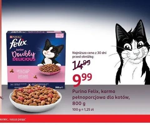 Karma dla kotów Felix Junior Doubly Delicious promocja w Rossmann