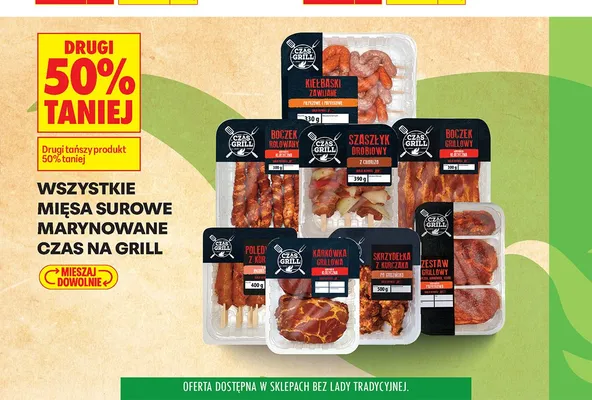 Kiełbaski zawijane pieprzowe i paprykowe Czas na Grill promocja w Biedronka