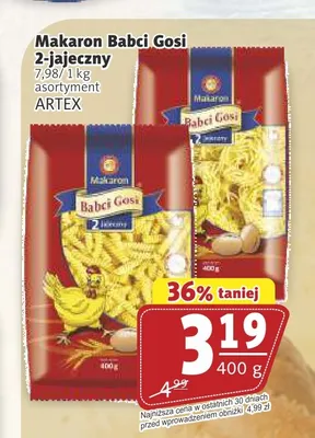 Makaron Babci Gosi 2-jajeczny promocja w Prim Market