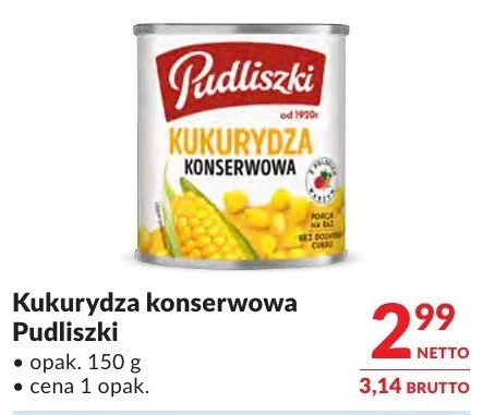 Kukurydza konserwowa Pudliszki promocja w Makro