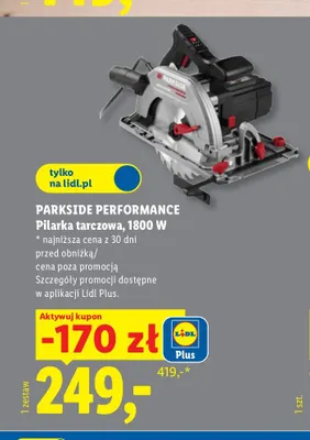 Pilarka tarczowa Parkside Performance promocja w Lidl