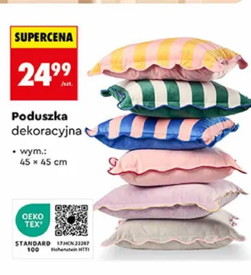 Poduszka dekoracyjna Smukee 45x45 cm promocja w Biedronka
