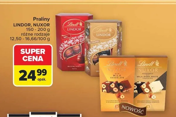 Praliny różne rodzaje promocja w Carrefour
