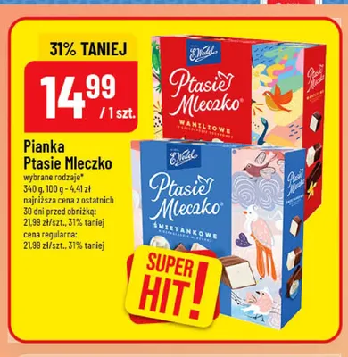 Pianka Ptasie Mleczko waniliowe E.Wedel promocja w POLOmarket