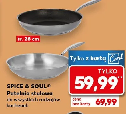 Patelnia stalowa 28 cm promocja w Kaufland