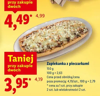 Zapiekanka z pieczarkami promocja w Lidl