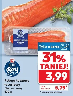 Pstrąg tęczowy filet ze skórą łososiowy promocja w Kaufland