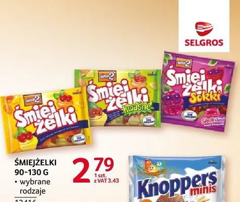 Śmiejżelki 90-130g promocja w Selgros
