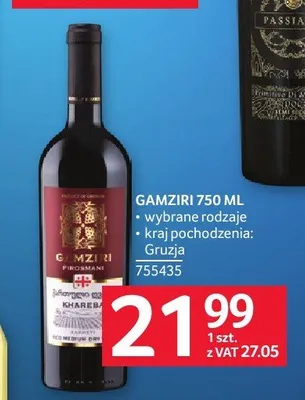 Wino Gamziri promocja w Selgros