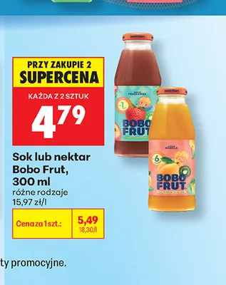 Nektar Bobo Frut promocja w Biedronka