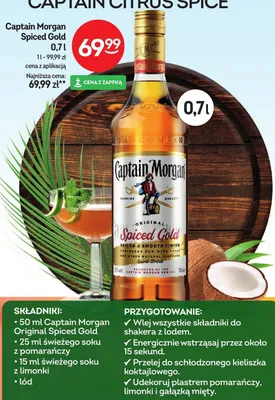 Rum Captain Morgan Spiced Gold promocja w Żabka