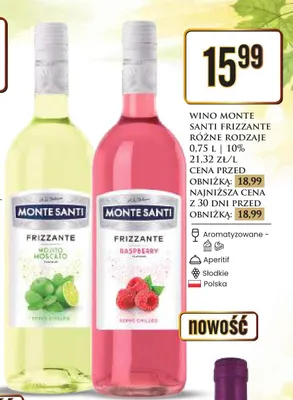 Wino Monte Santi Frizzante różne rodzaje promocja w Dino