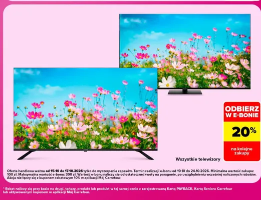 Telewizory promocja w Carrefour