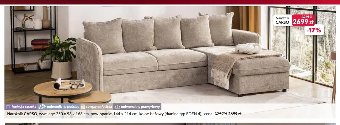 Narożnik Carso promocja w Salony Agata