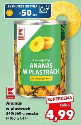 Ananas w plastrach promocja w Kaufland