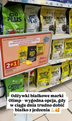 Odżywki białkowe różne rodzaje Olimp promocja w Auchan
