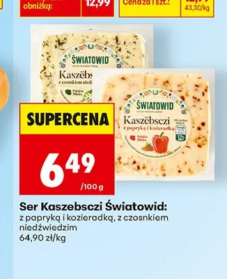 Ser Kaszebsci Światowid z czosnkiem niedźwiedzim promocja w Biedronka