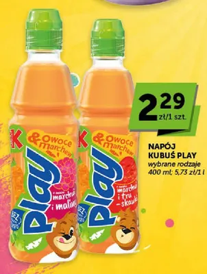 Napój KUBUŚ PLAY promocja w Groszek