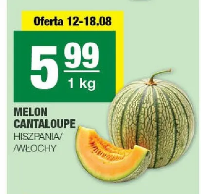 Melon cantaloupe Hiszpania Włochy promocja w SPAR