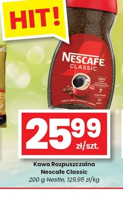 Kawa Rozpuszczalna Nescafe Classic promocja w emma MARKET