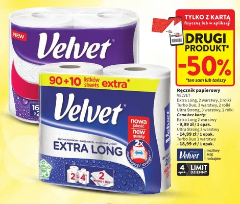 Ręcznik papierowy Velvet Turbo Duo 2-pak promocja w Intermarche