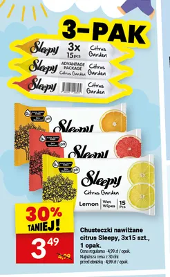 Chusteczki nawilżane citrus Sleepy 3-pak promocja w Twój Market