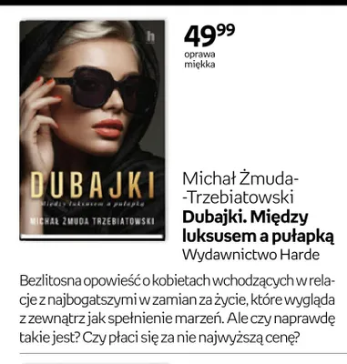 Książka Dubajki. Między luksusem a pułapką Michał Żmuda-Trzebiatowski oprawa miękka promocja w Empik