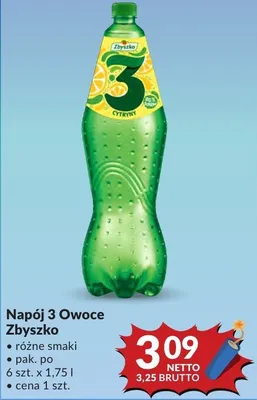 Napój 3 Owoce Zbyszko różne smaki promocja w Makro