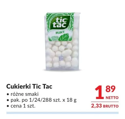 Cukierki Tic Tac promocja w Makro