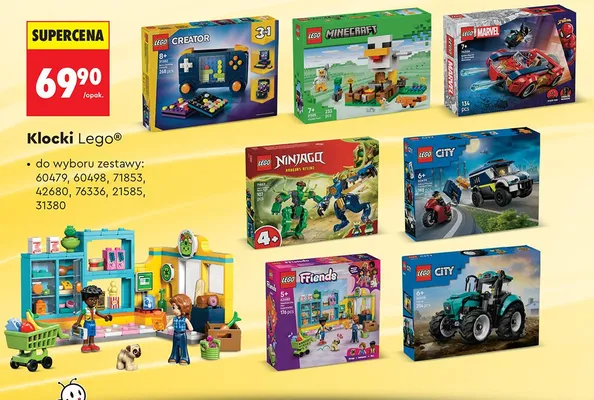 Klocki zestaw 60479, 60498, 71853, 42680, 76336, 21585, 31380 promocja w Biedronka