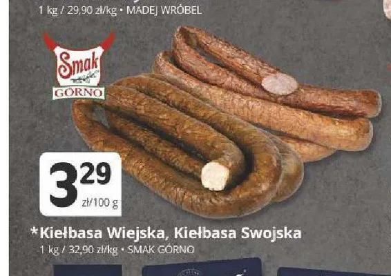 Kiełbasa Wiejska Smak Górno promocja w Marketvita