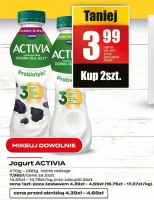 Jogurt activia promocja w Supeco